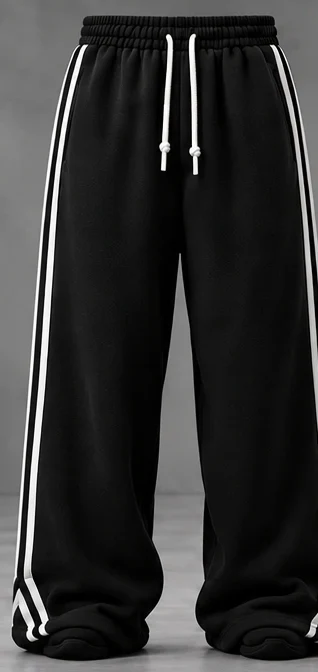 Black ETTCH sweatpant — front view
